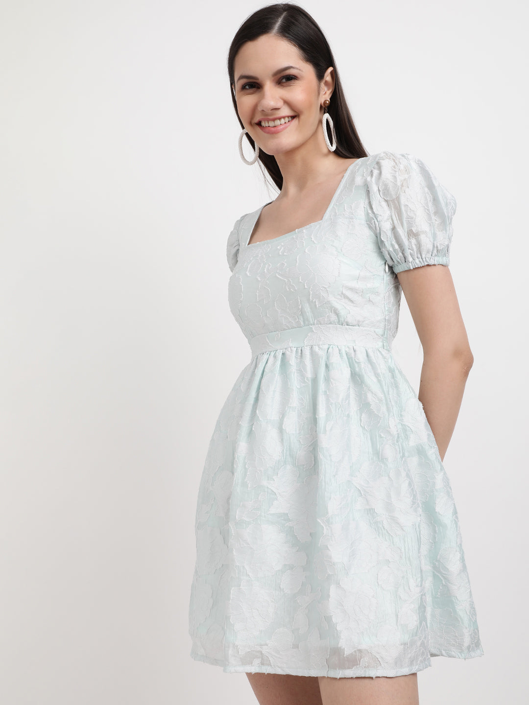 Centre Stage Women Green Self-Design Dress