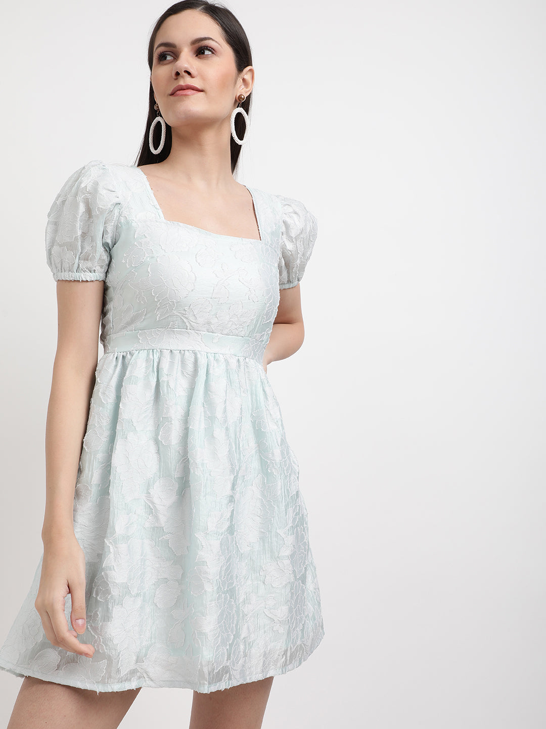 Centre Stage Women Green Self-Design Dress