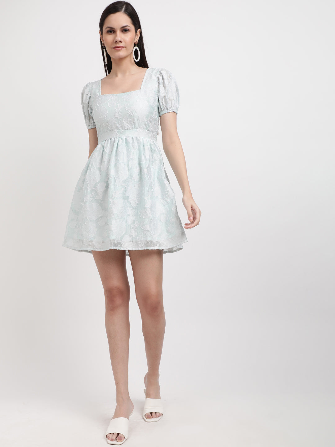 Centre Stage Women Green Self-Design Dress