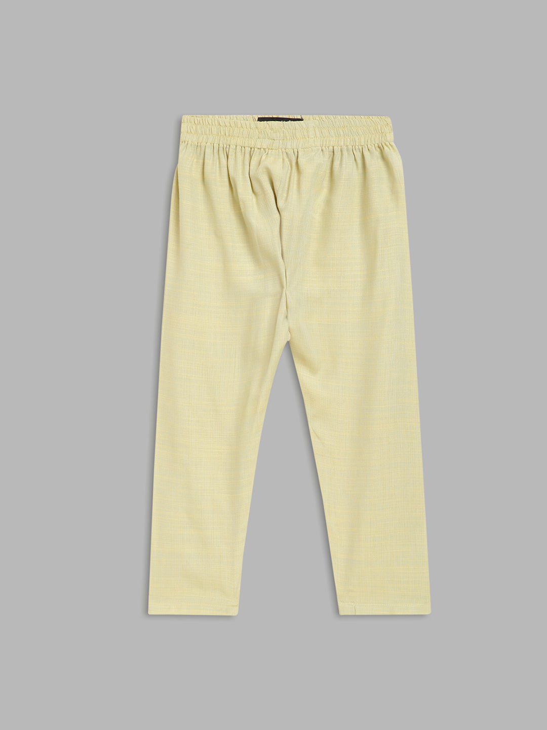 Blue Giraffe Boys Green Printed Mandarin Collar Bandi Set