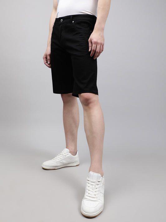 Lindbergh Men Black Solid Regular Fit Shorts