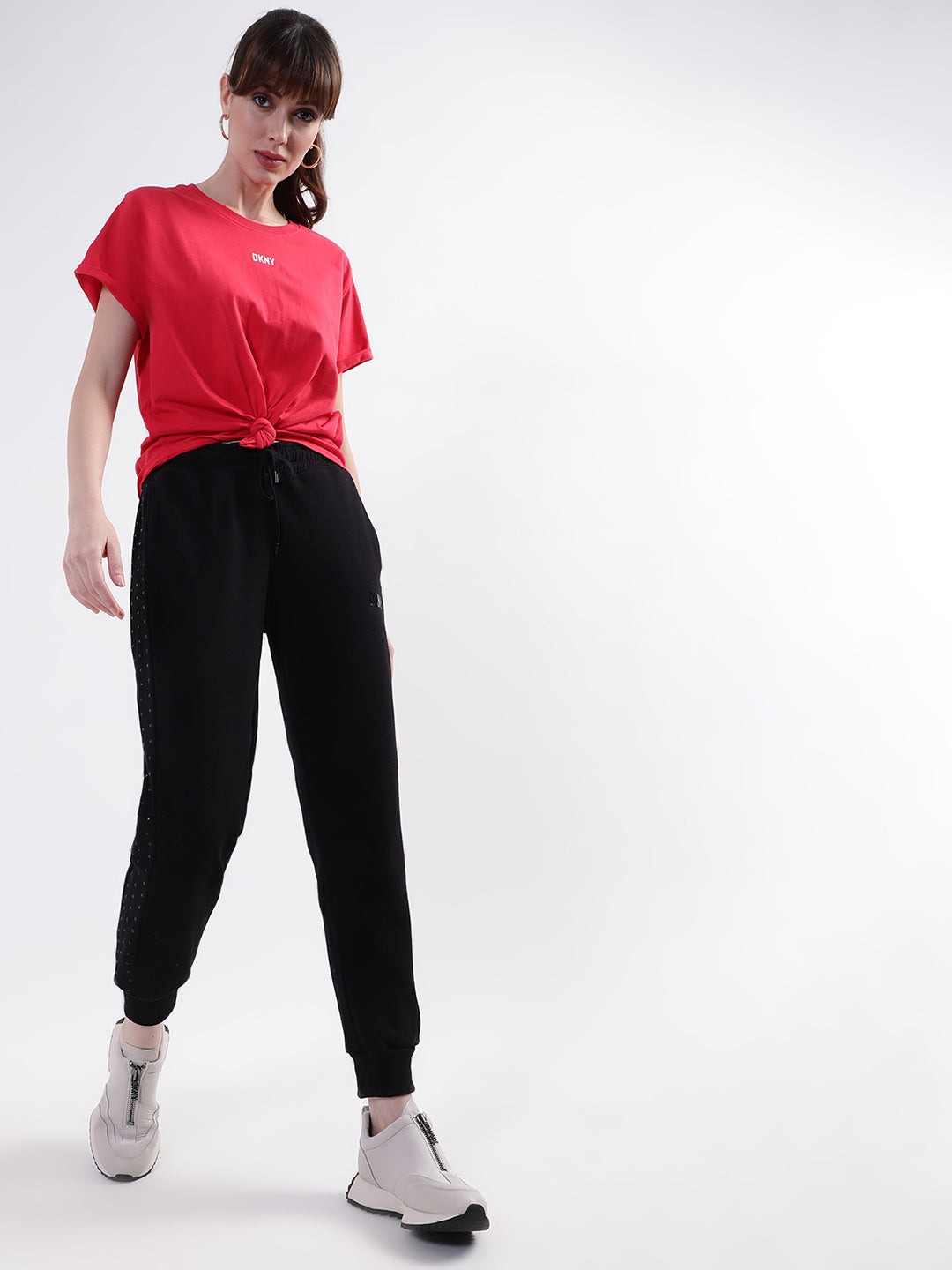 DKNY Women Black Sweat Pants