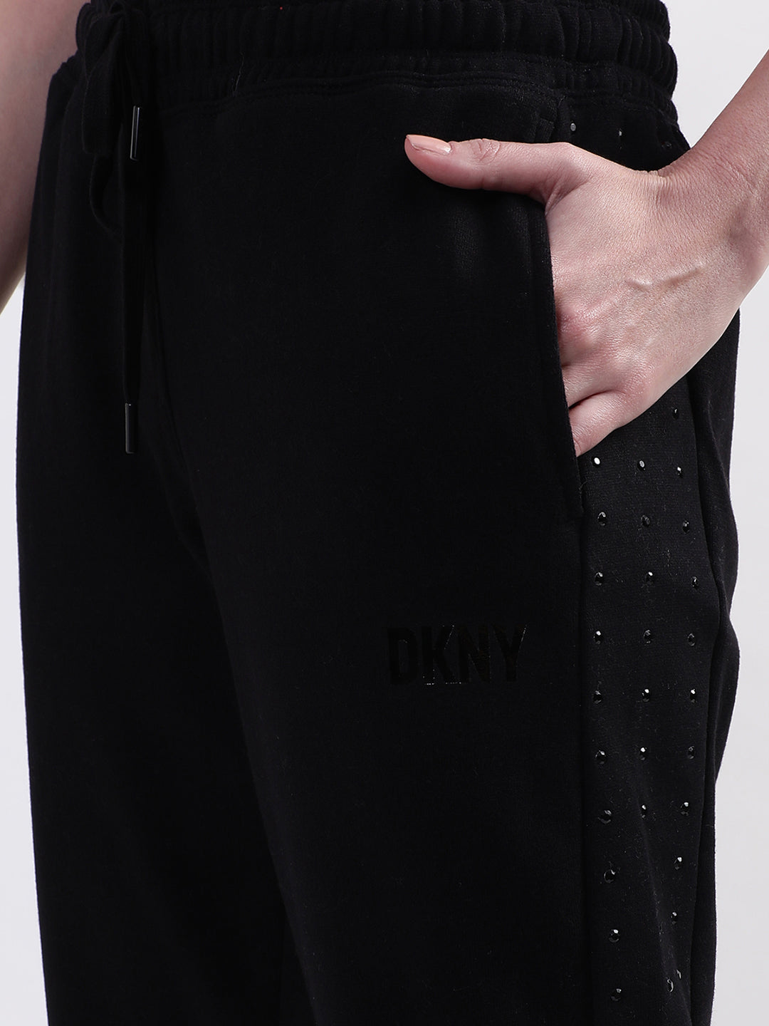 DKNY Women Black Sweat Pants