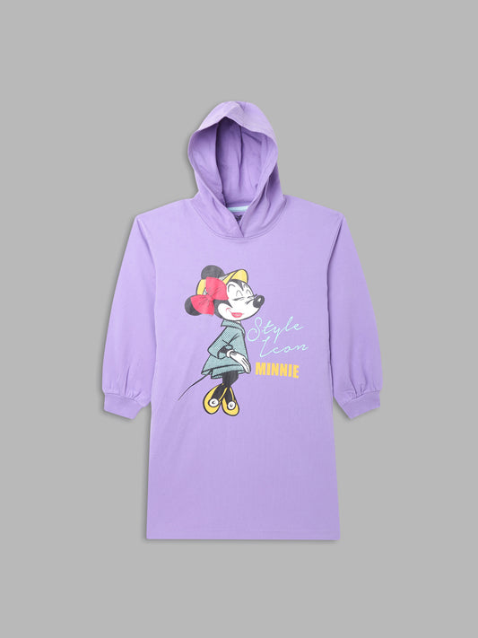 Blue Giraffe Girls Lavender Solid Dress