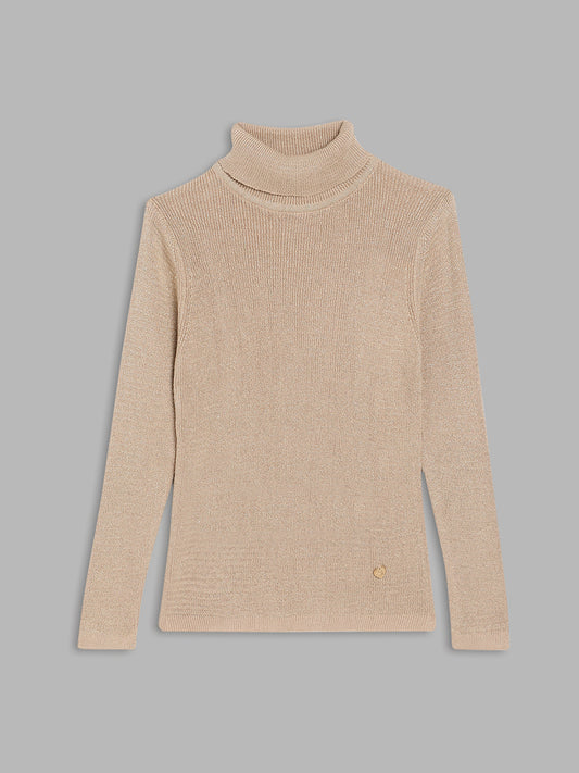 Blue Giraffe Girls Natural Solid Sweater