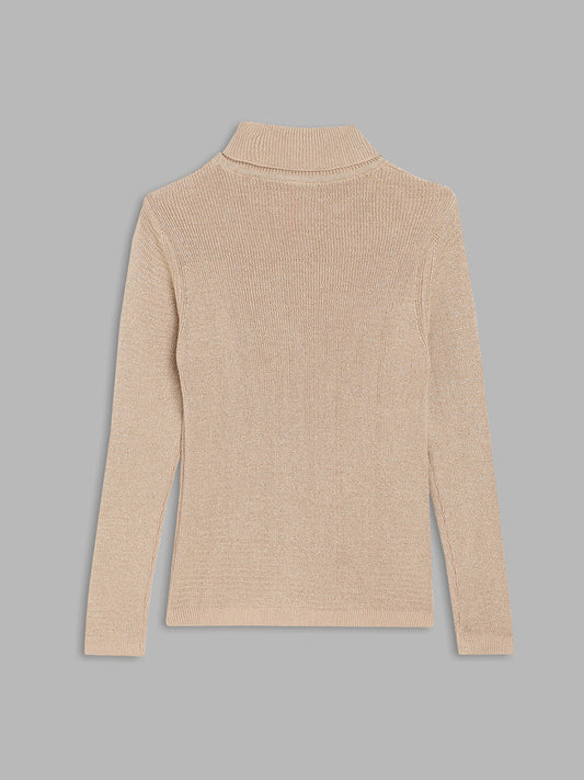 Blue Giraffe Girls Natural Solid Sweater