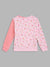 Blue Giraffe Girls Pink Printed Sweatshirt