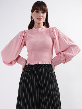 Centre Stage Women Pink Solid Top