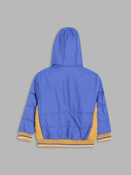 Blue Giraffe Boys Blue Colour blocked Jacket