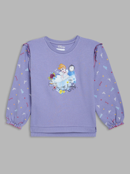 Blue Giraffe Disney Girls Lavender Sweatshirt