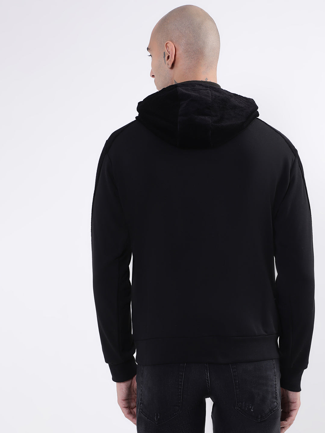 Antony Morato Men Black Printed Hooded Sweatshirt