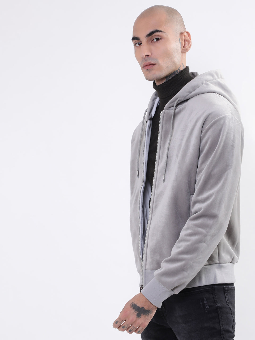 Antony Morato Men Grey Hooded Sweatshirt