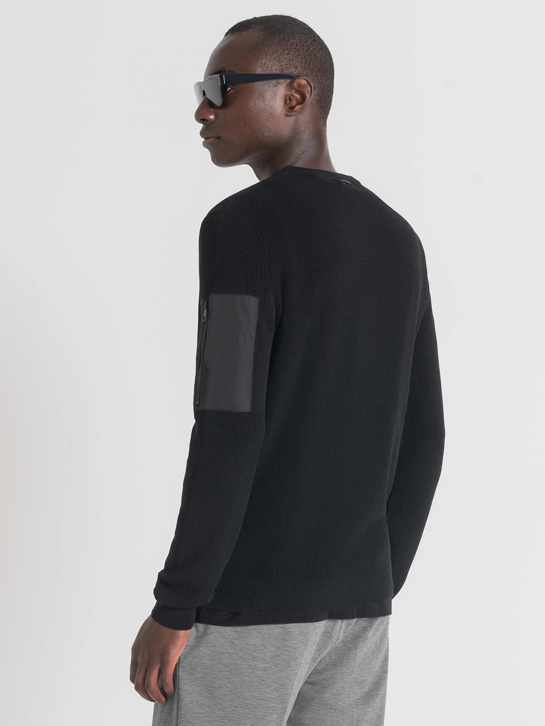 Antony Morato Men Black Pullover Sweater
