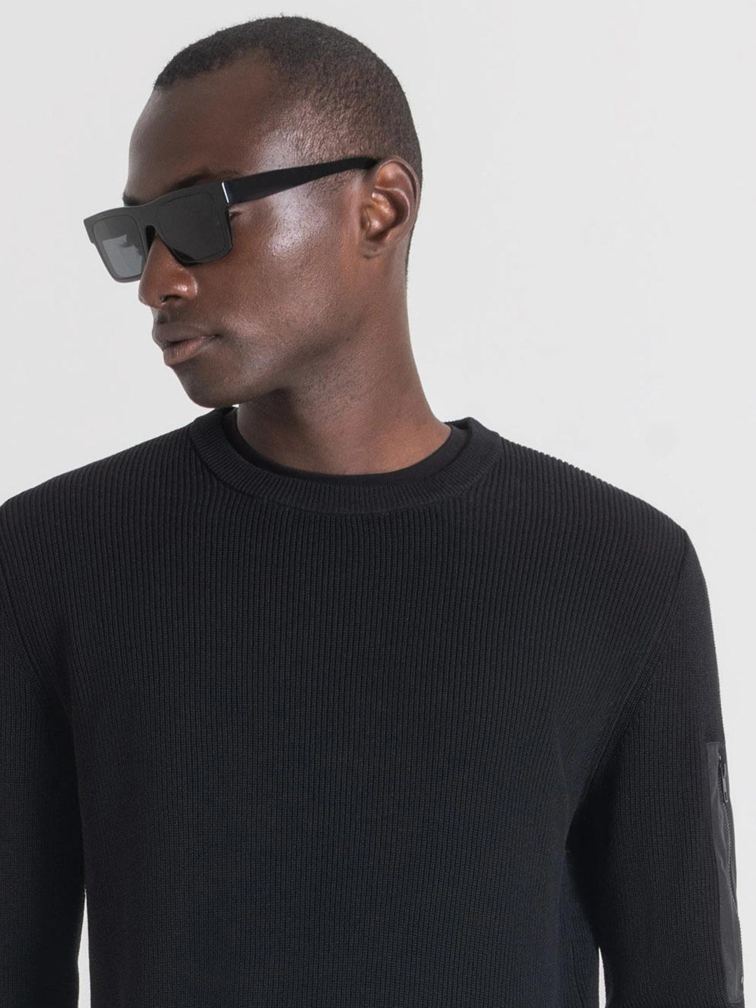 Antony Morato Men Black Pullover Sweater