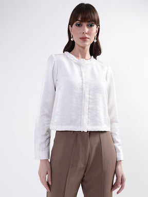 Centre Stage Women White Solid Top