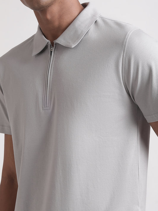 Matinique Grey Regular Fit Polo T-Shirt