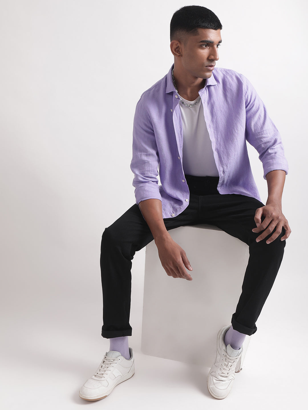 Matinique Lavendar Regular Fit Shirt