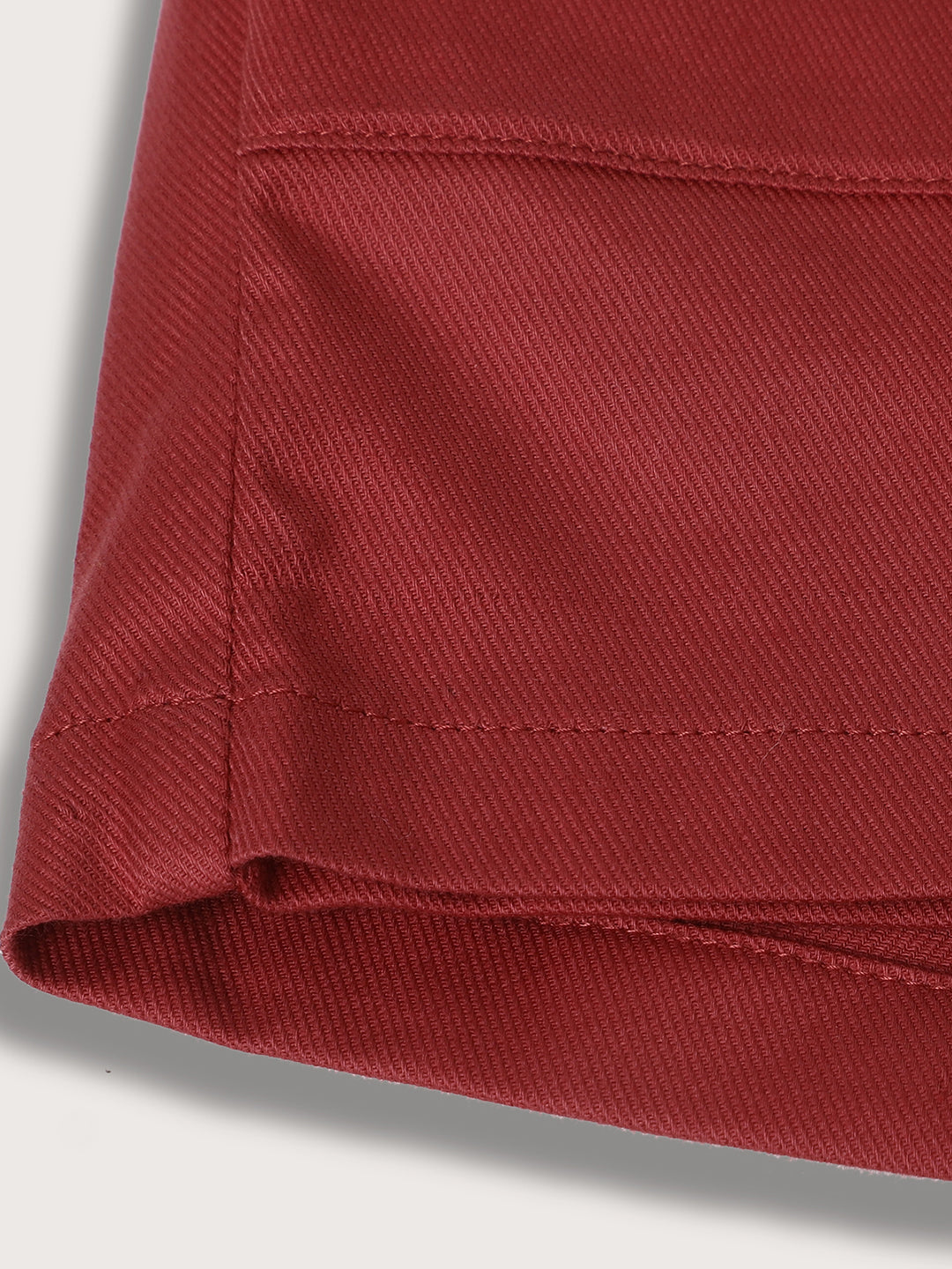 Elle Kids Girls Deep Red Solid Regular Fit Skirt