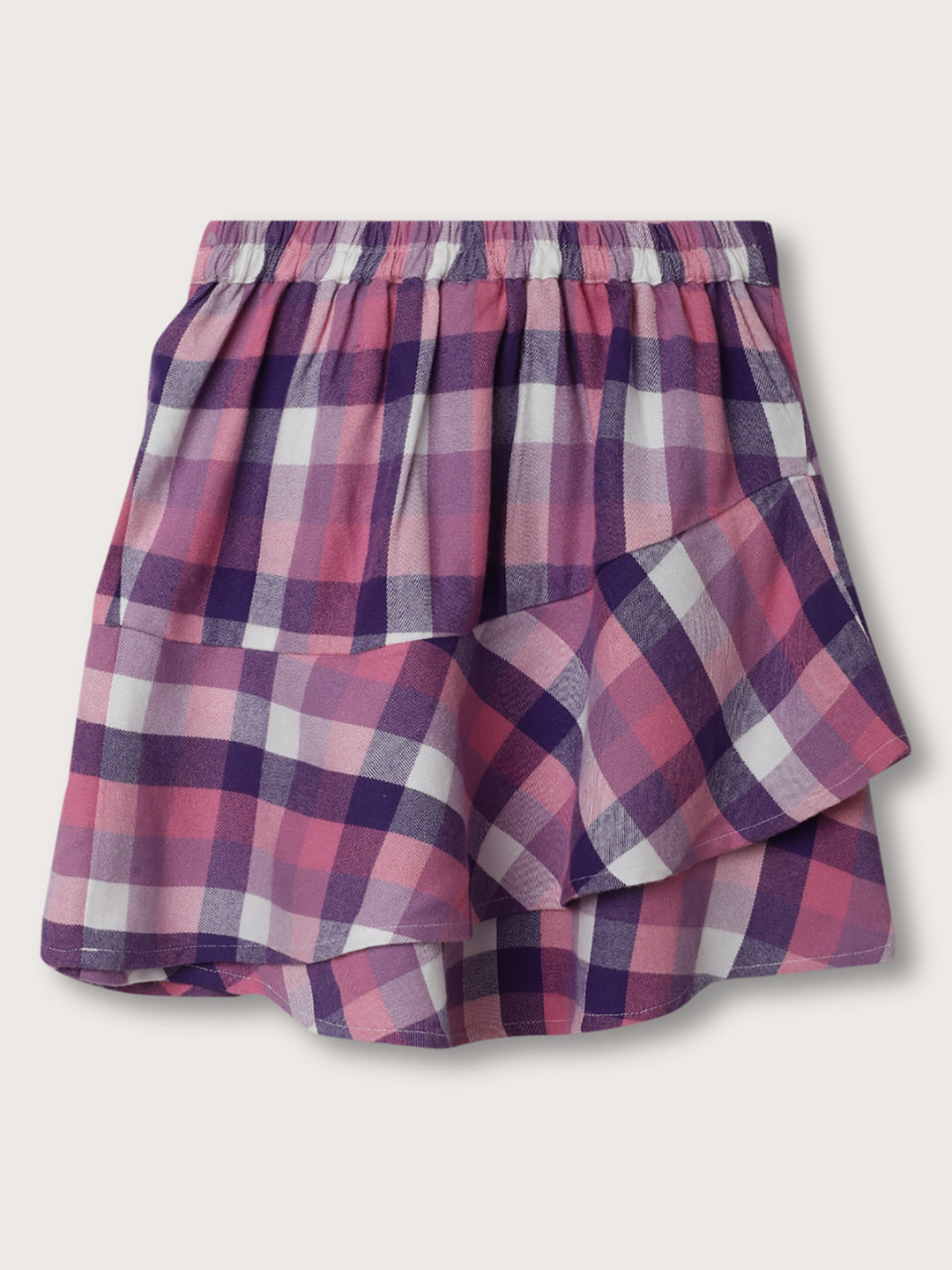 Elle Kids Girls Magenta Solid Regular Fit Skirt