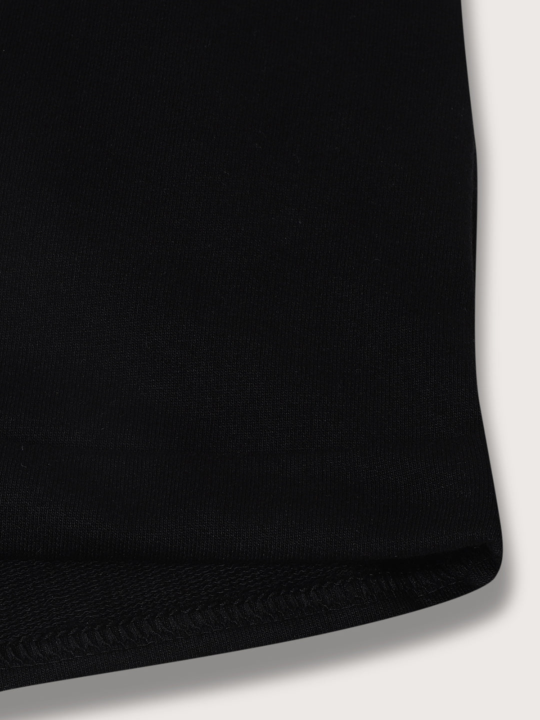 Blue Giraffe Girls Black Solid Regular Fit Shorts