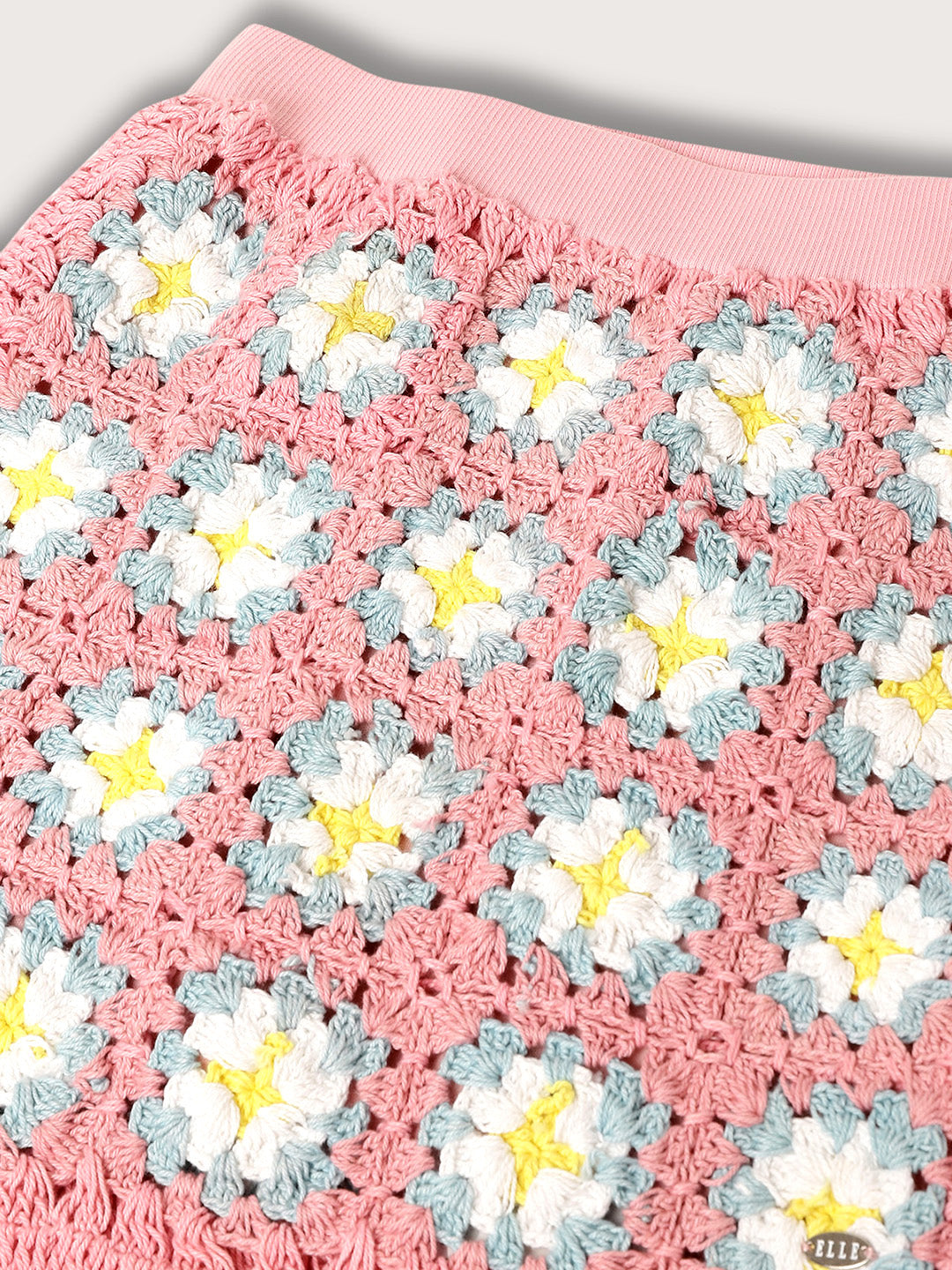 Elle Kids Girls Blush Pink Solid Straight Fit Skirt