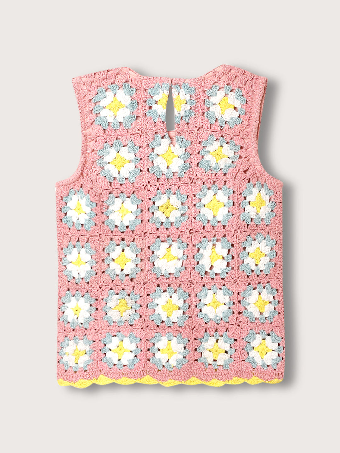 Elle Kids Girls Blush Pink Solid Round Neck Top