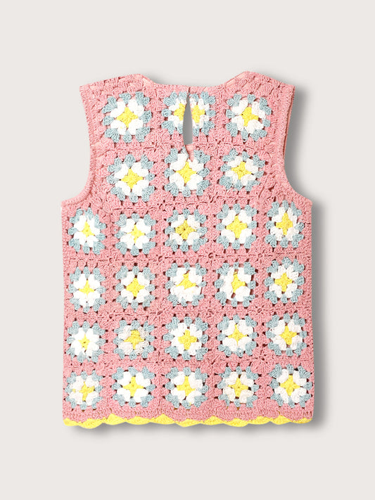 Elle Kids Girls Blush Pink Solid Round Neck Top