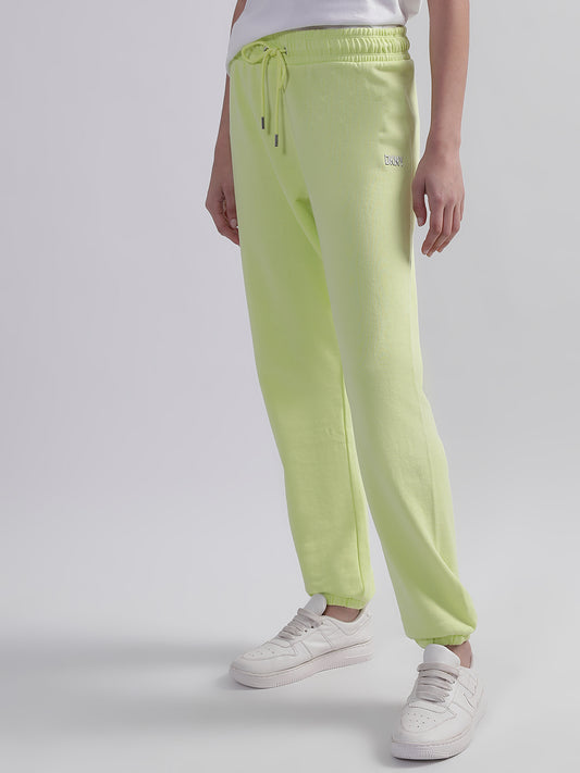 DKNY Women Lime Solid Regular Fit Sweatpant