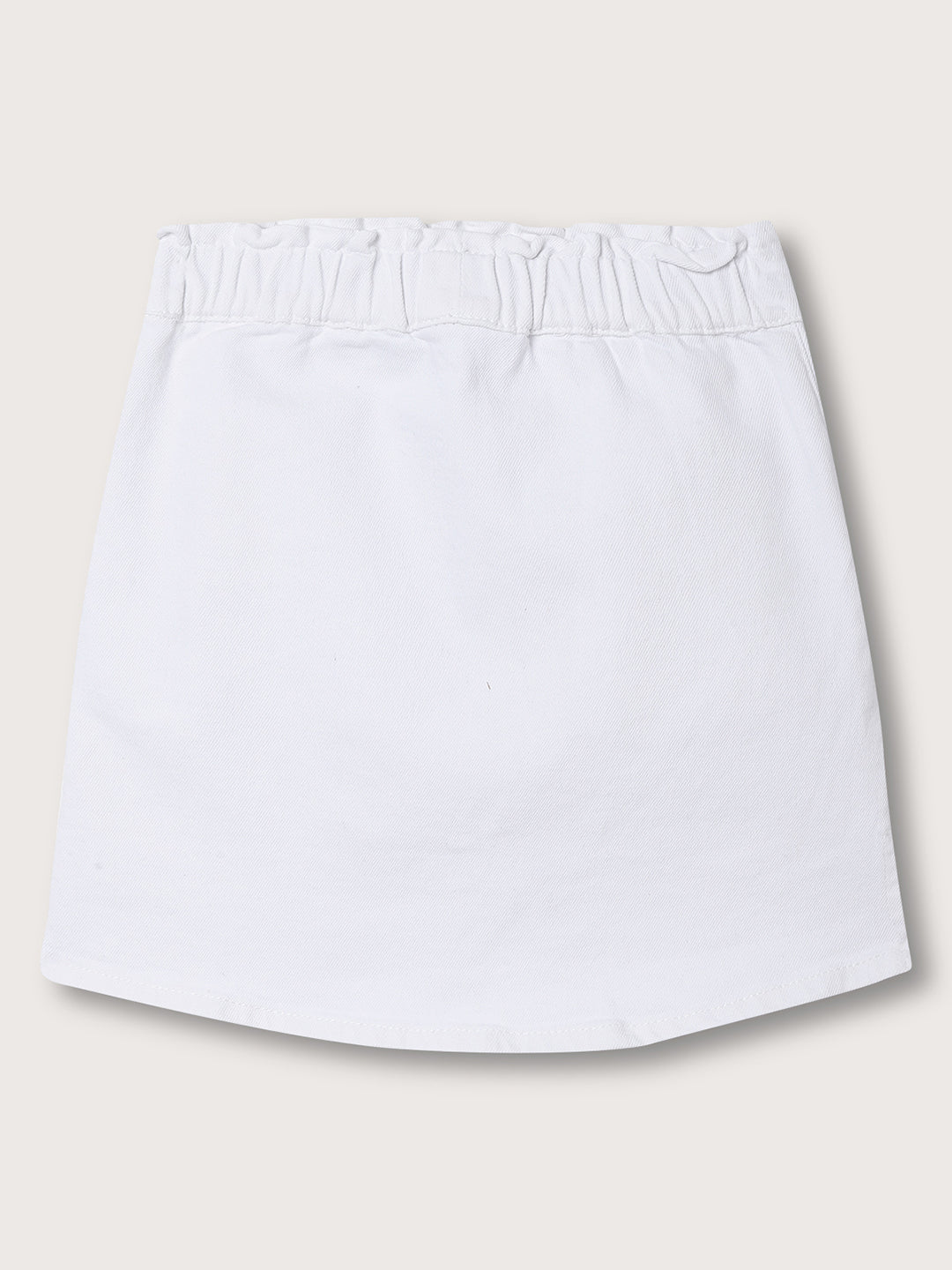 Elle Kids Girls White Solid A Line Skirt