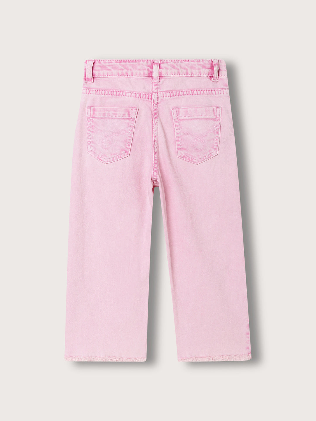 Blue Giraffe Girls Pink Washed Regular Fit Jeans