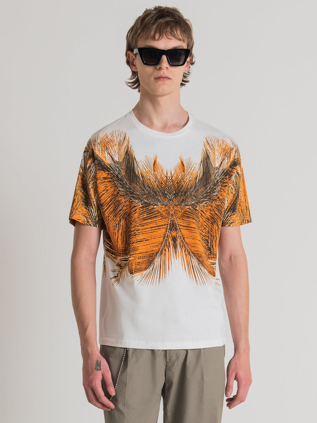 Antony Morato White Printed Regular Fit T-Shirt