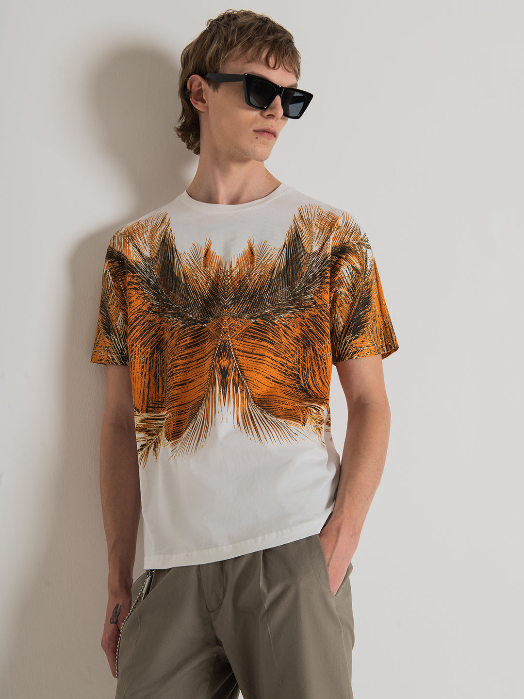 Antony Morato White Printed Regular Fit T-Shirt