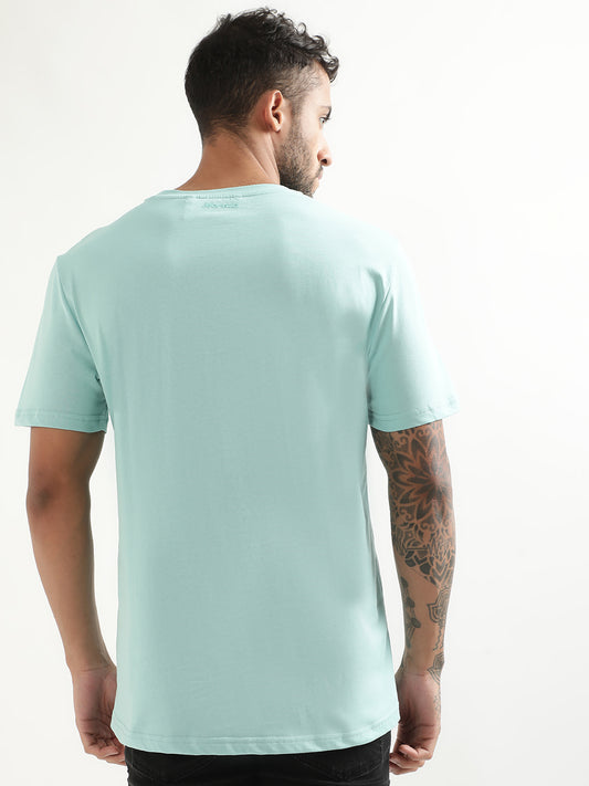 Antony Morato Blue Printed Regular Fit T-Shirt