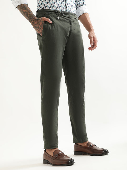 Antony Morato Men Cotton Mid-Rise Skinny Fit Chinos Trousers