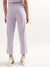 Centre Stage Women Lilac Solid Slim Fit Trouser