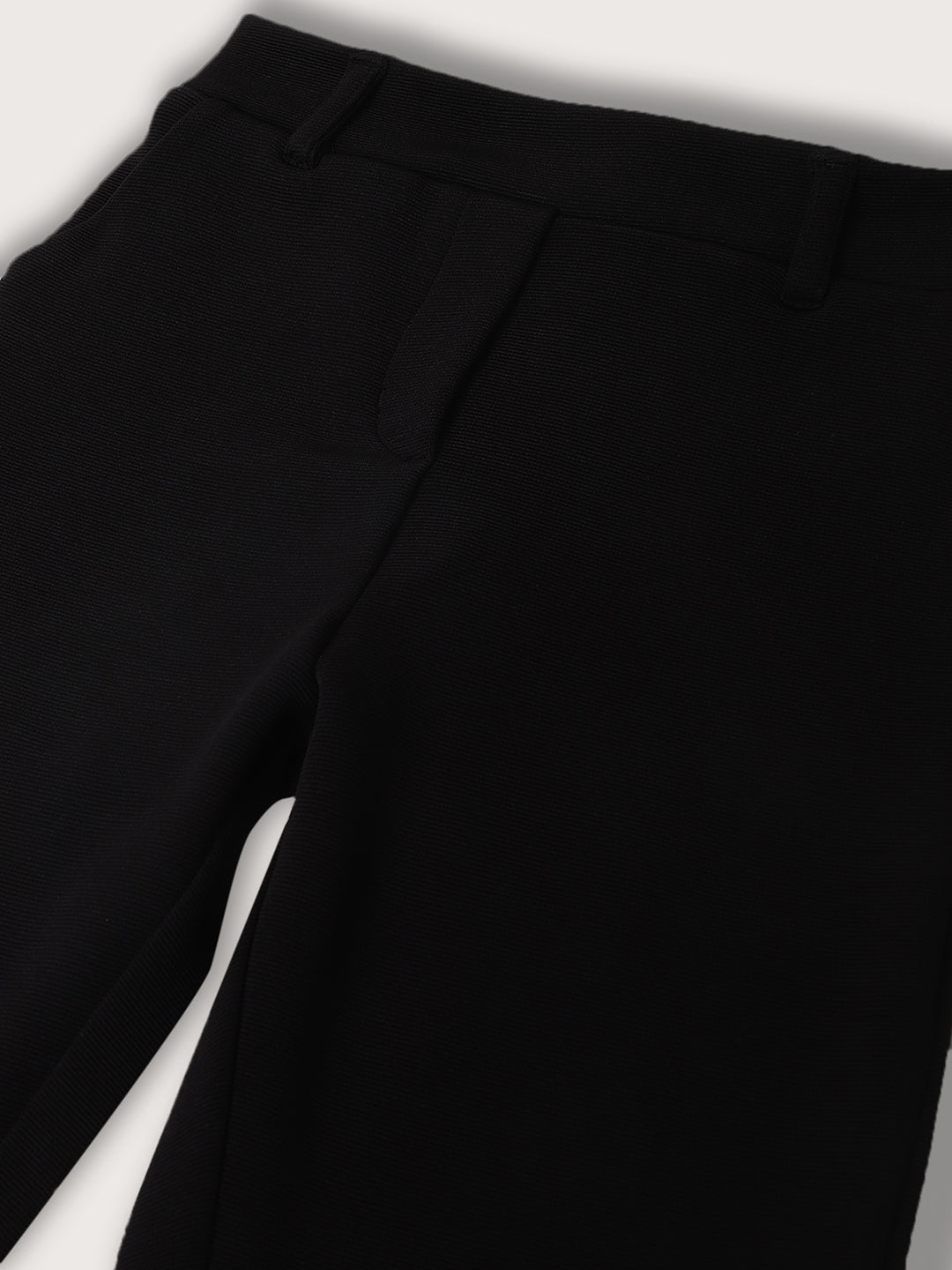Elle Kids Girls Black Solid Fit and Flare Trouser