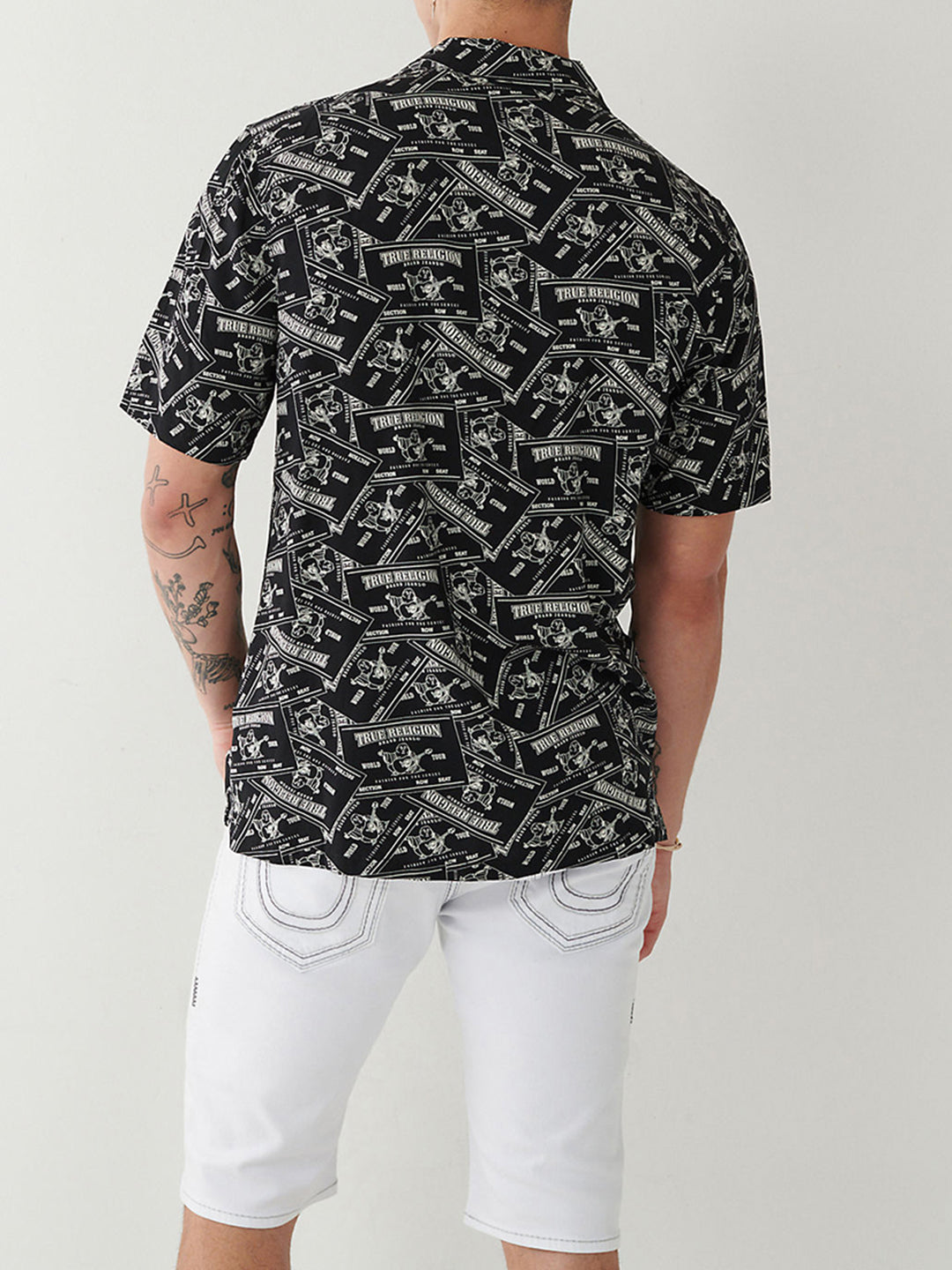 True Religion Black Fashion Logo Regular Fit Shirt