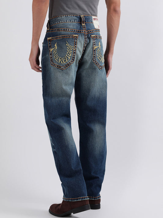 True Religion Men Solid Regular Fit Jeans
