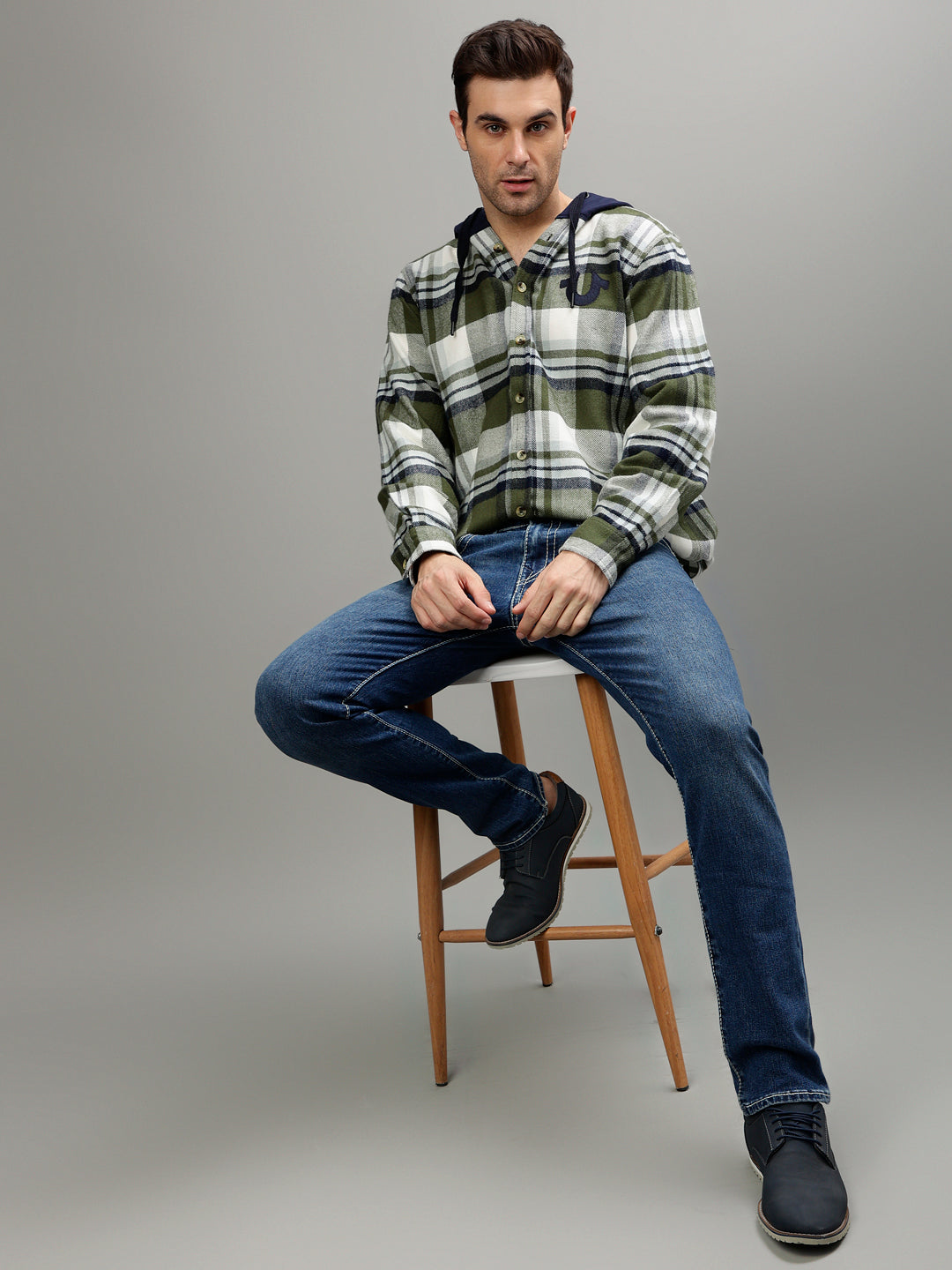 True Religion Men Solid Straight Fit Jeans