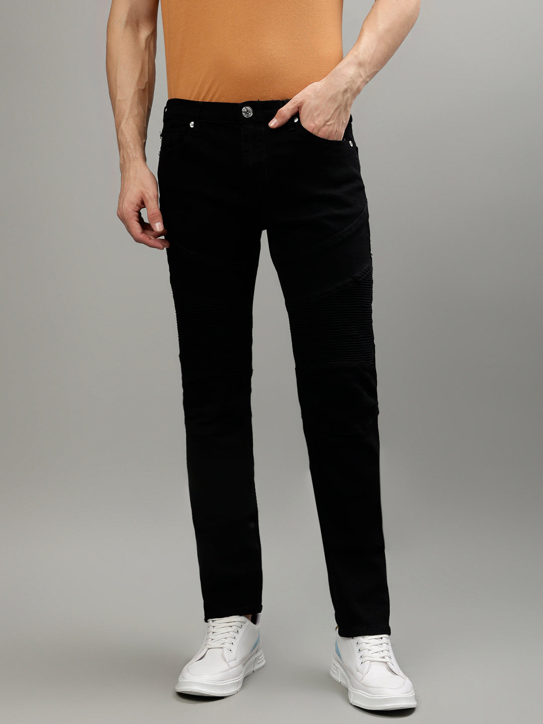 True Religion Men Solid Straight Fit Jeans