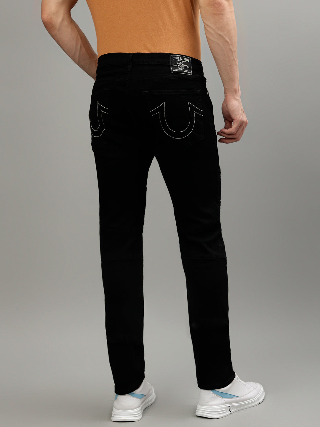 True Religion Men Solid Straight Fit Jeans