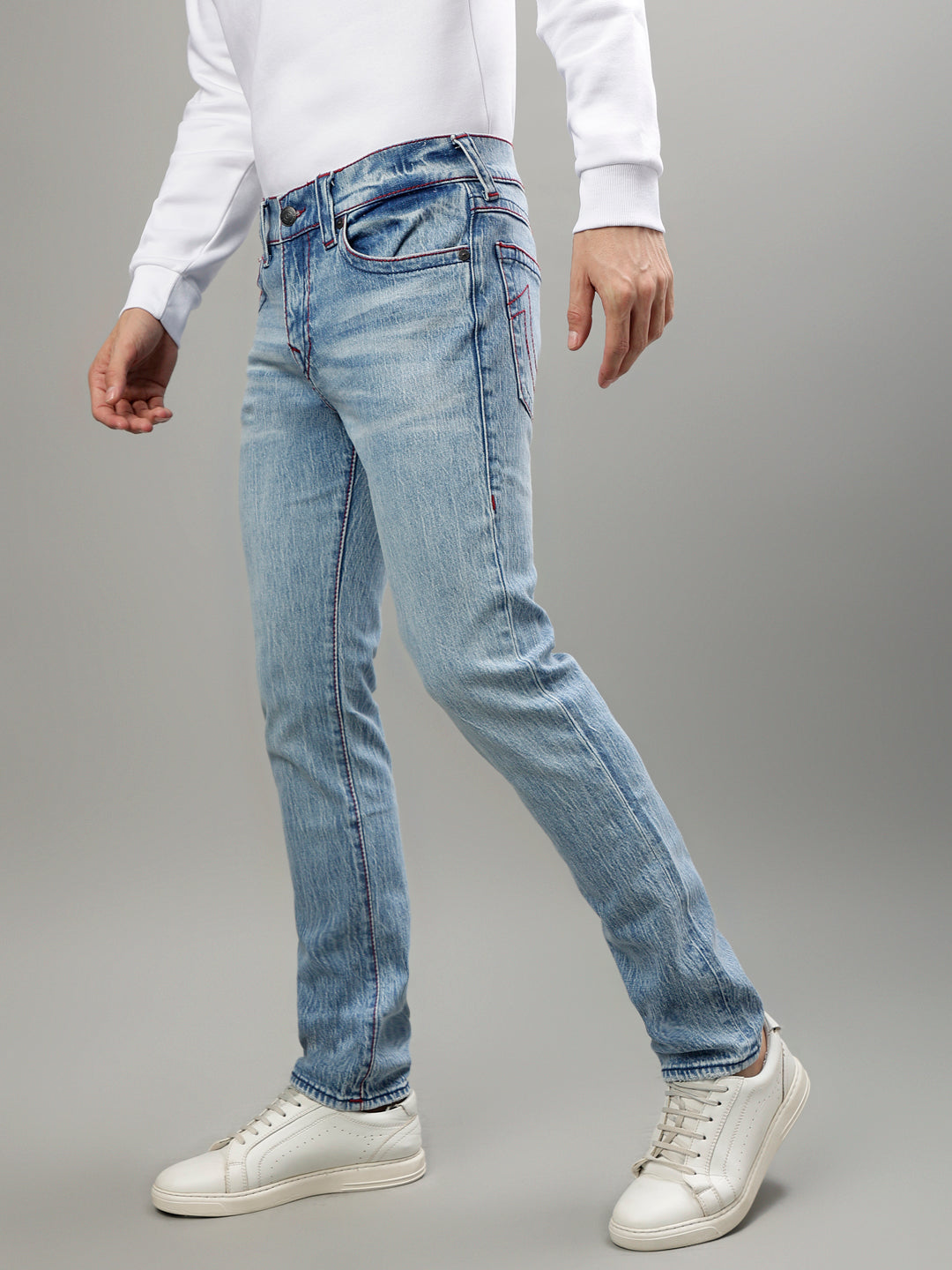 True Religion Men Solid Skinny Fit Jeans