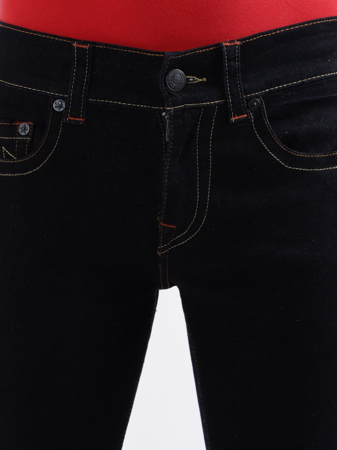 True Religion Men Blue Solid Skinny Fit Jeans