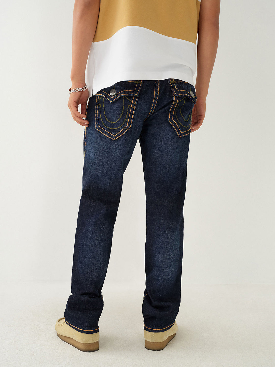 True Religion Men Solid Straight Fit Jeans
