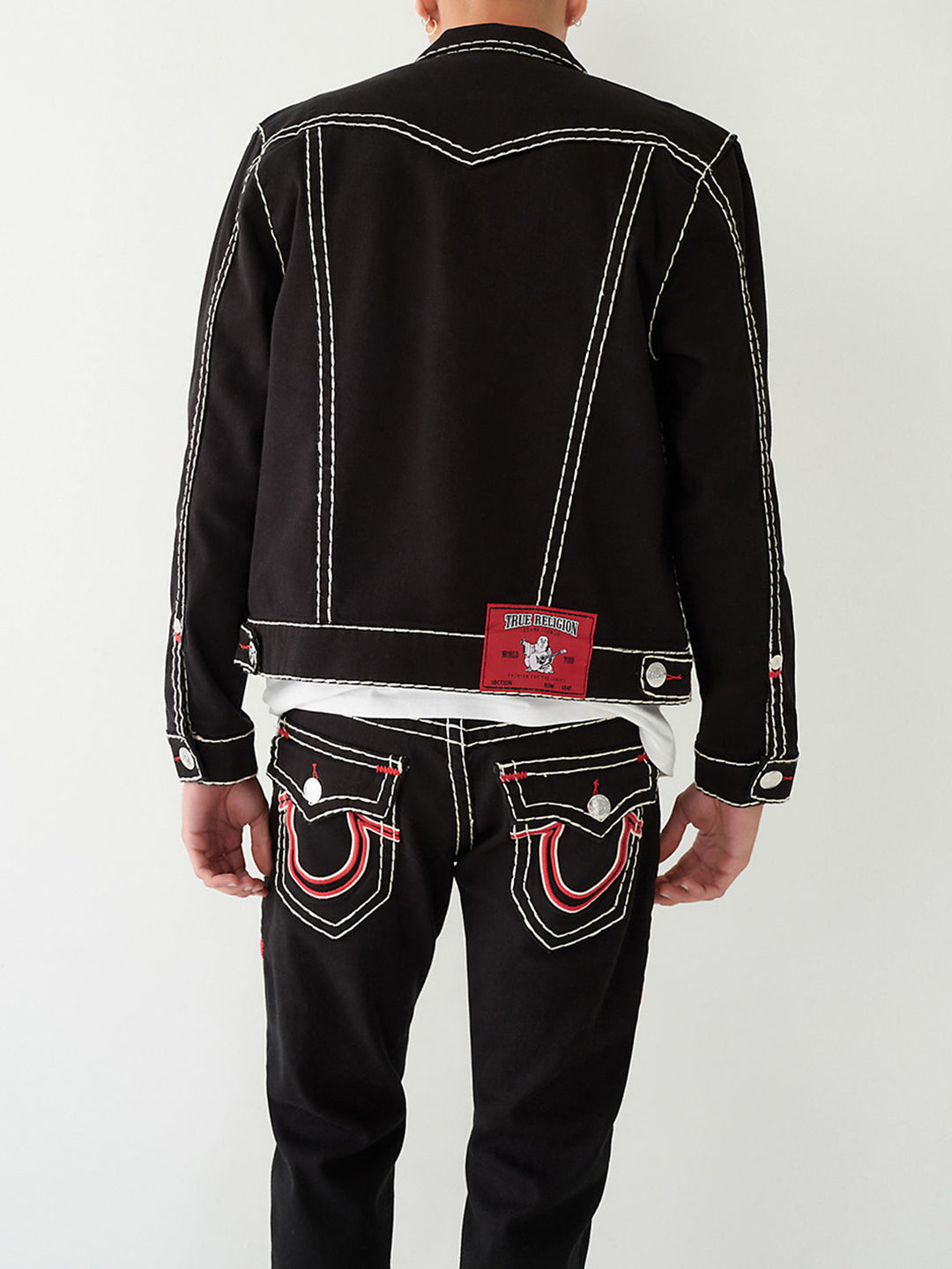 True Religion Men Solid Full Sleeves Collar Jacket