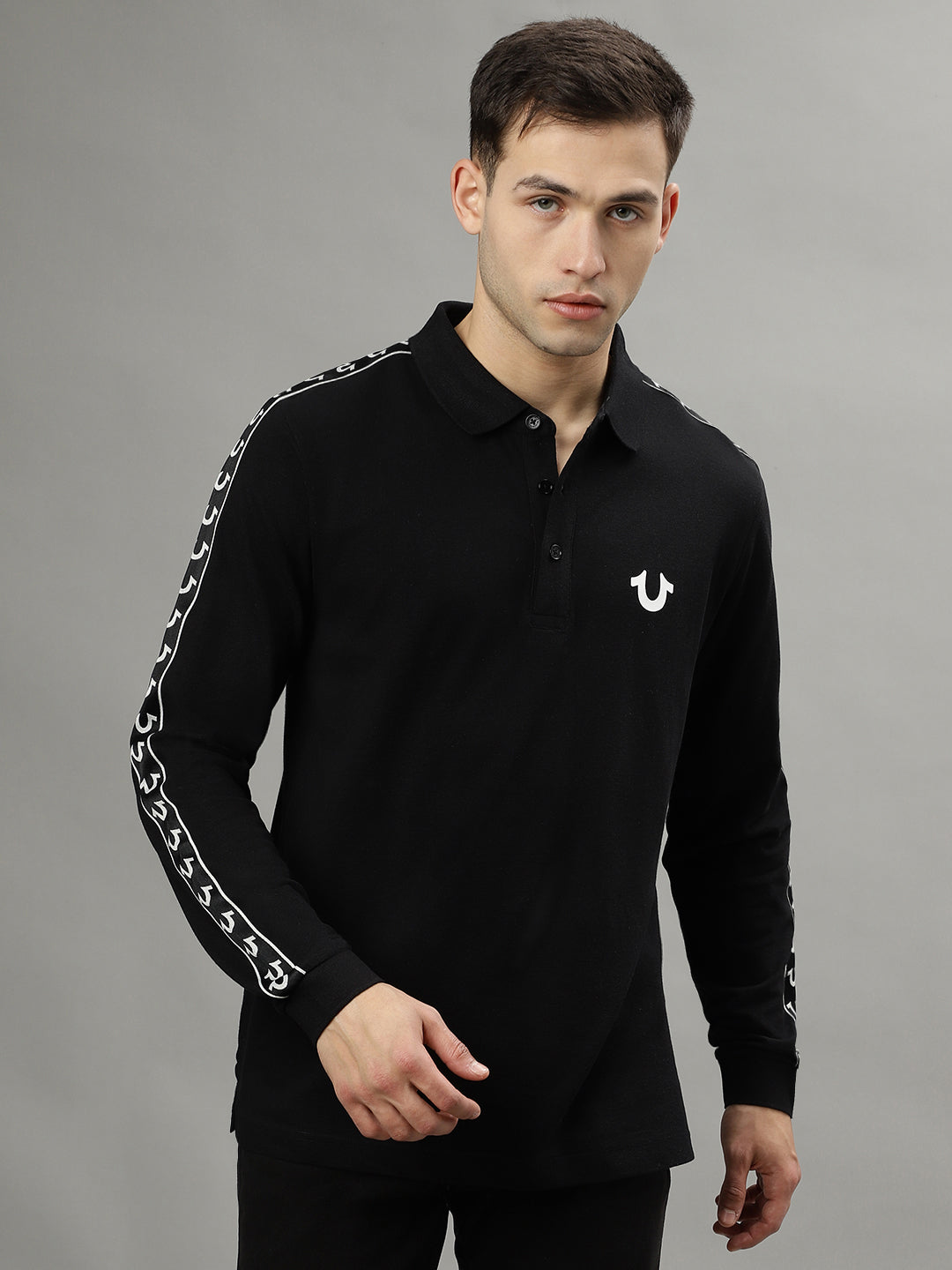 True Religion Black Fashion Regular Fit Polo T-Shirt