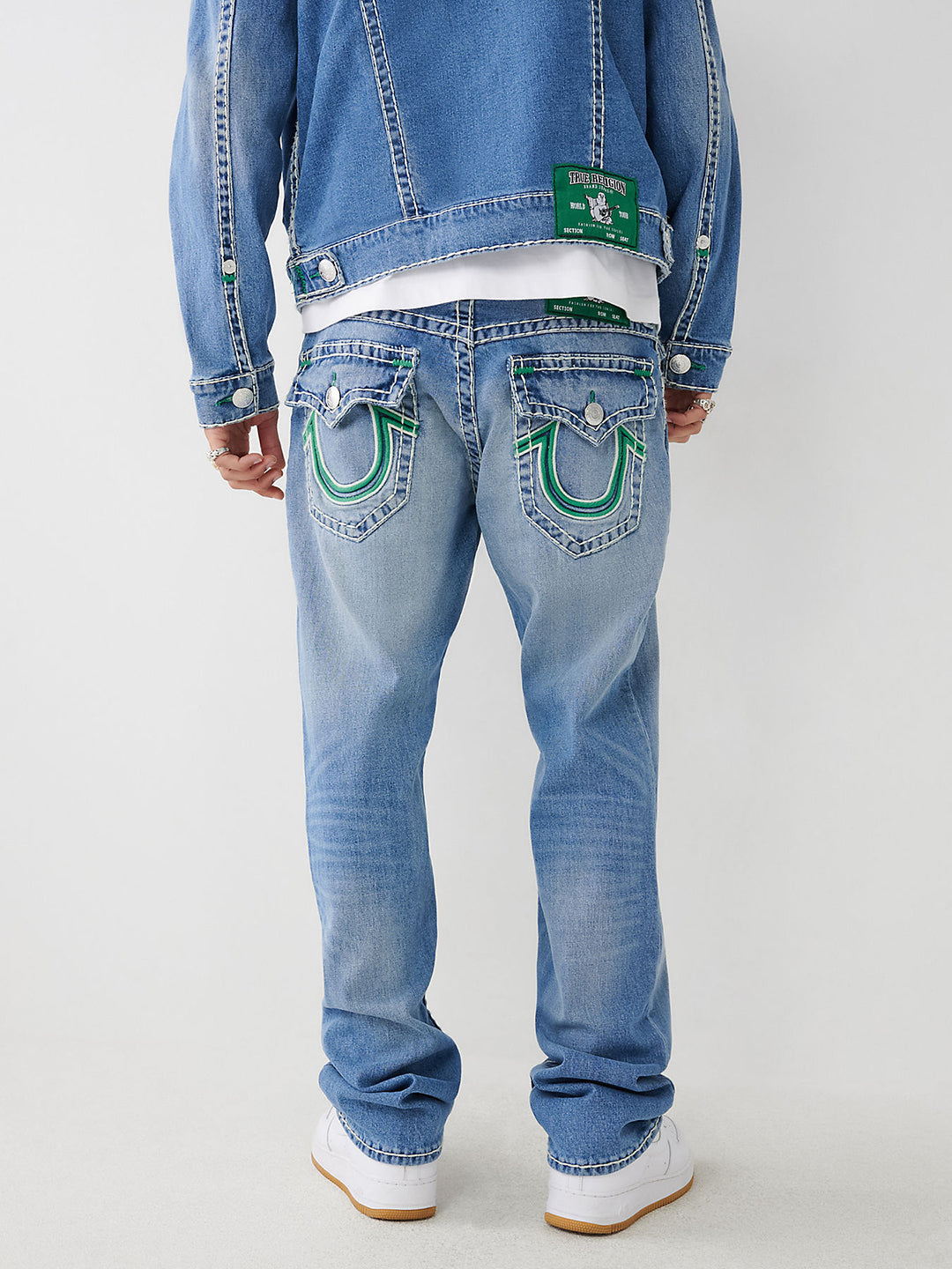 True Religion Men Faded Straight Fit Jeans