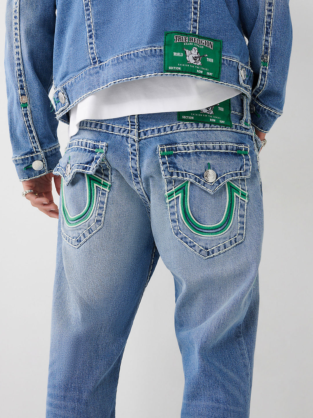 True Religion Men Faded Straight Fit Jeans