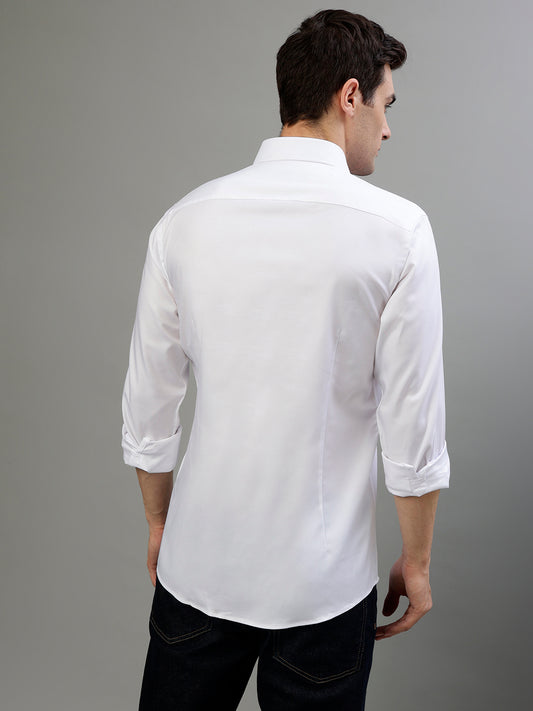Bruun & Stengade White Fashion Slim Fit Shirt