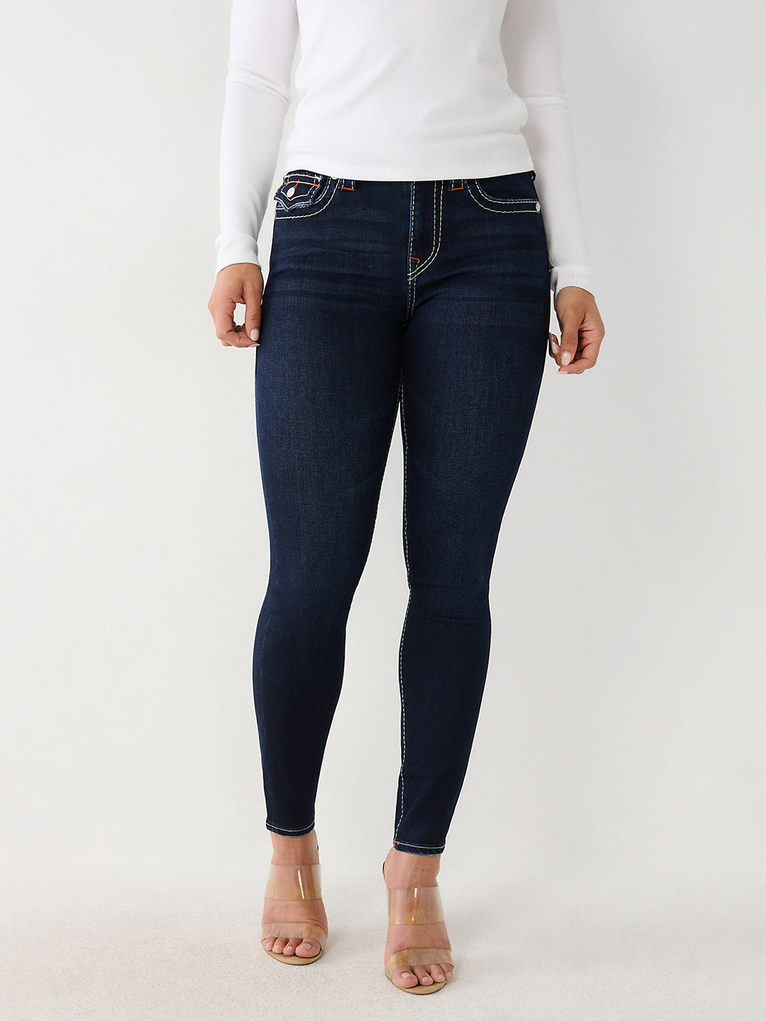 True Religion Women Solid Super Skinny Jeans